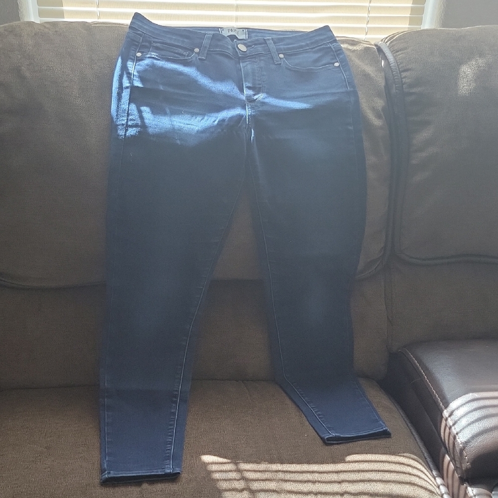PAIGE Women's Dark Blue Skinny Jeans